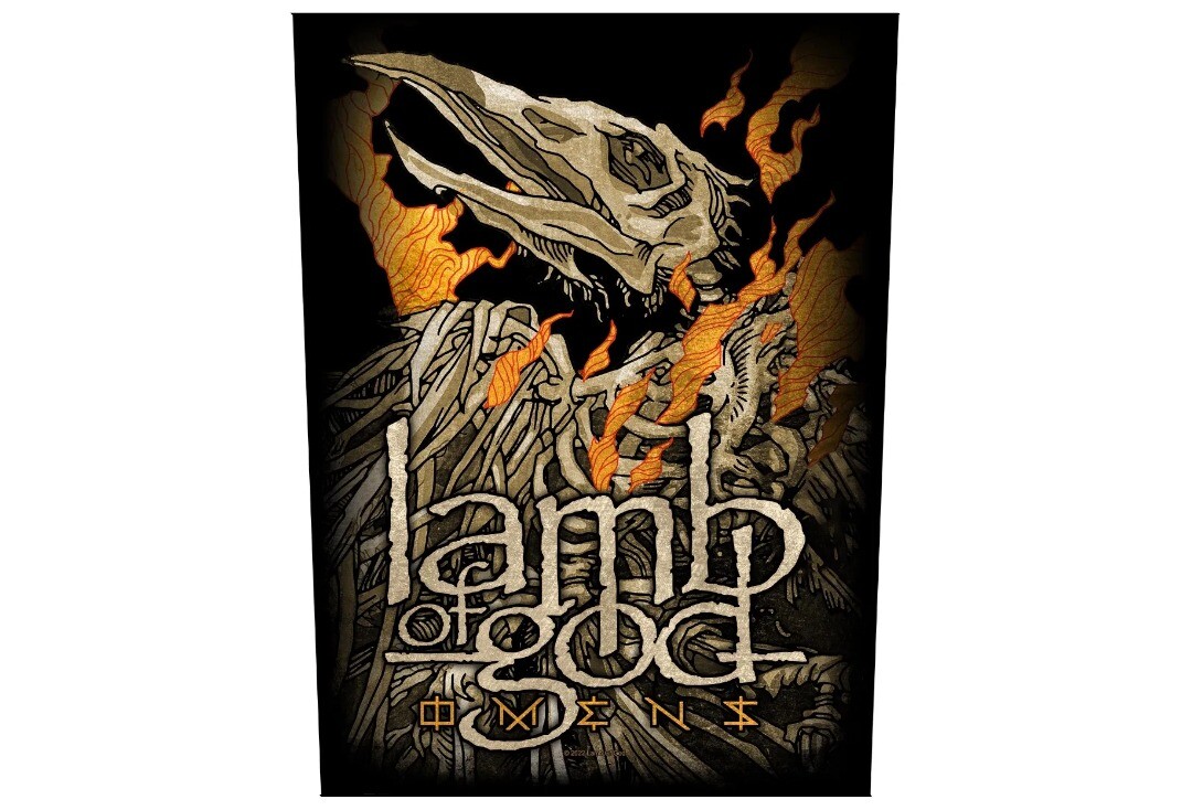 Official Band |Merch | Lamb Of God - Omens Printed Back Patch