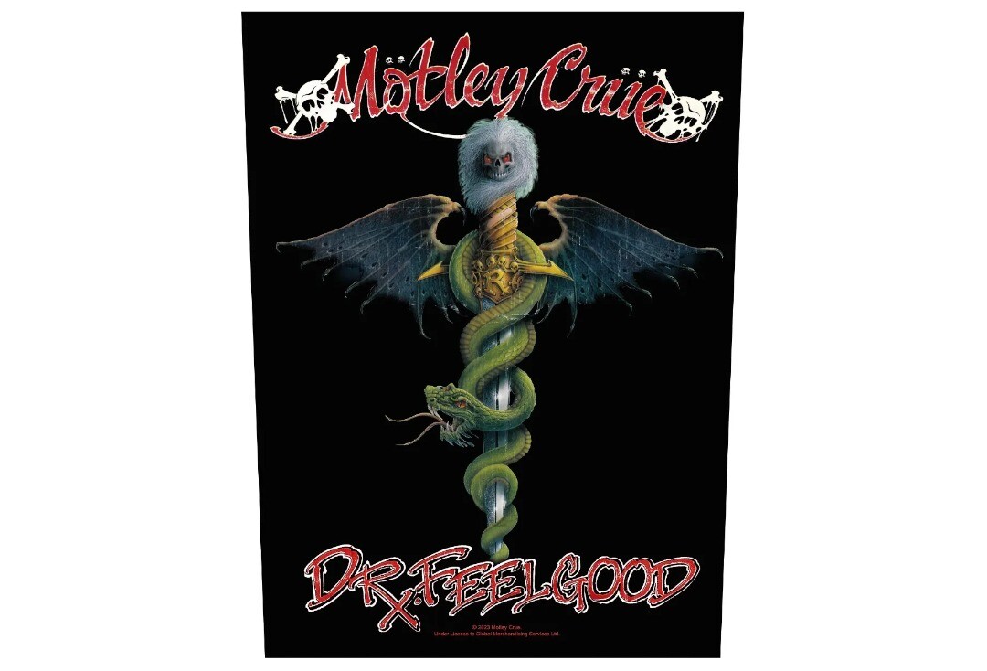 Official Band Merch | Motley Crue - Dr. Feelgood Printed Back Patch