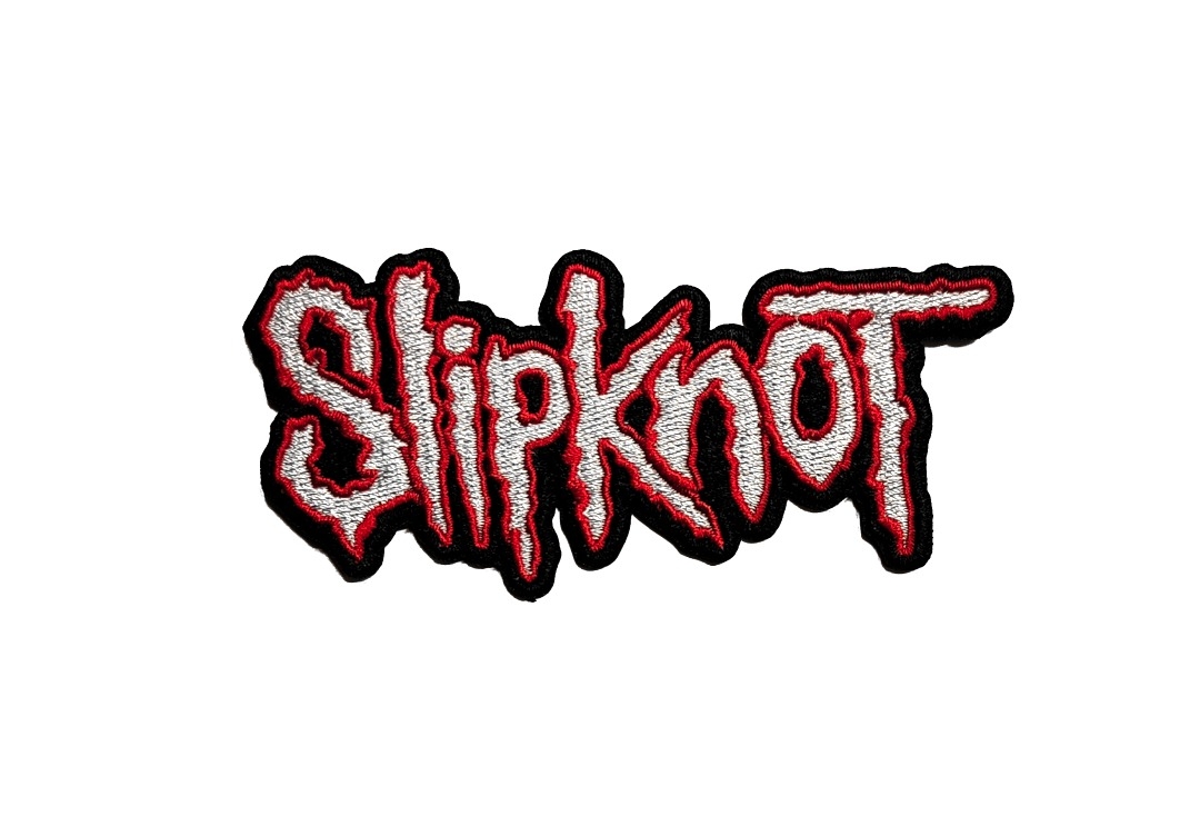 Slipknot - Red Border Cut Out Logo Iron On Embroidered Patch