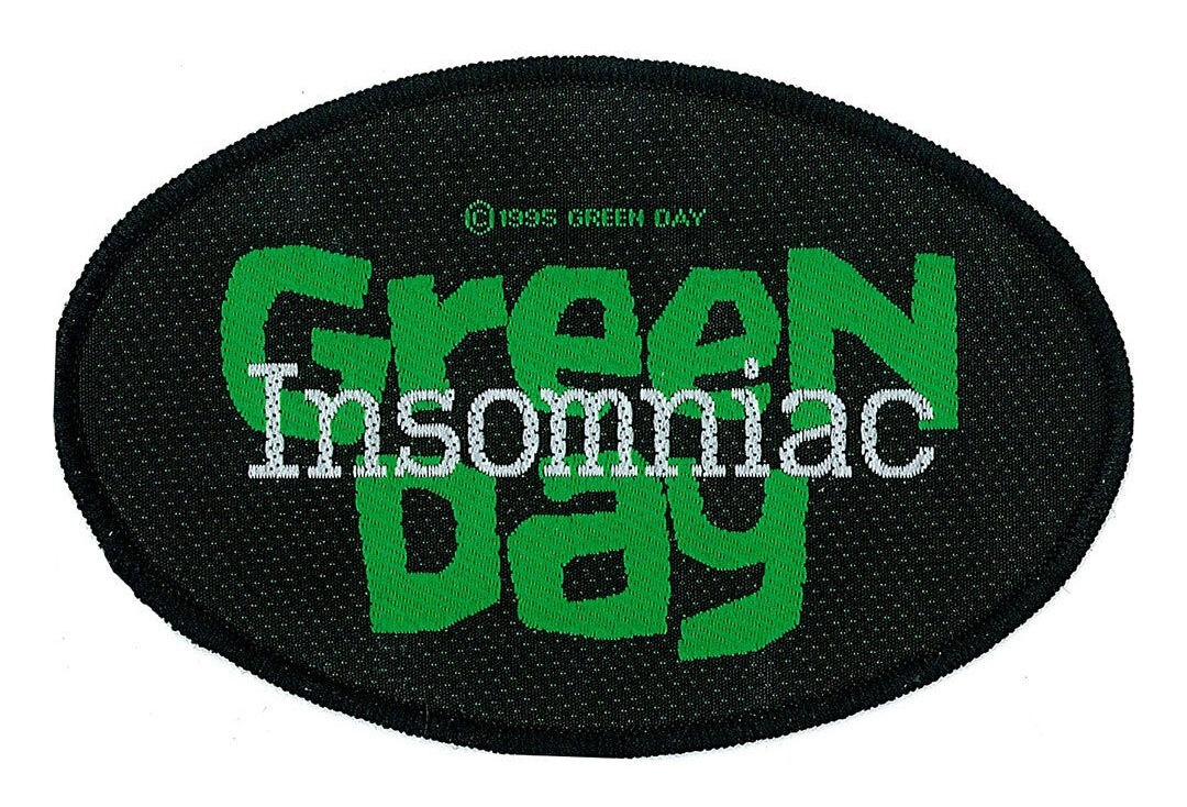 Green Day - Oval Insomniac Sew On Woven Patch