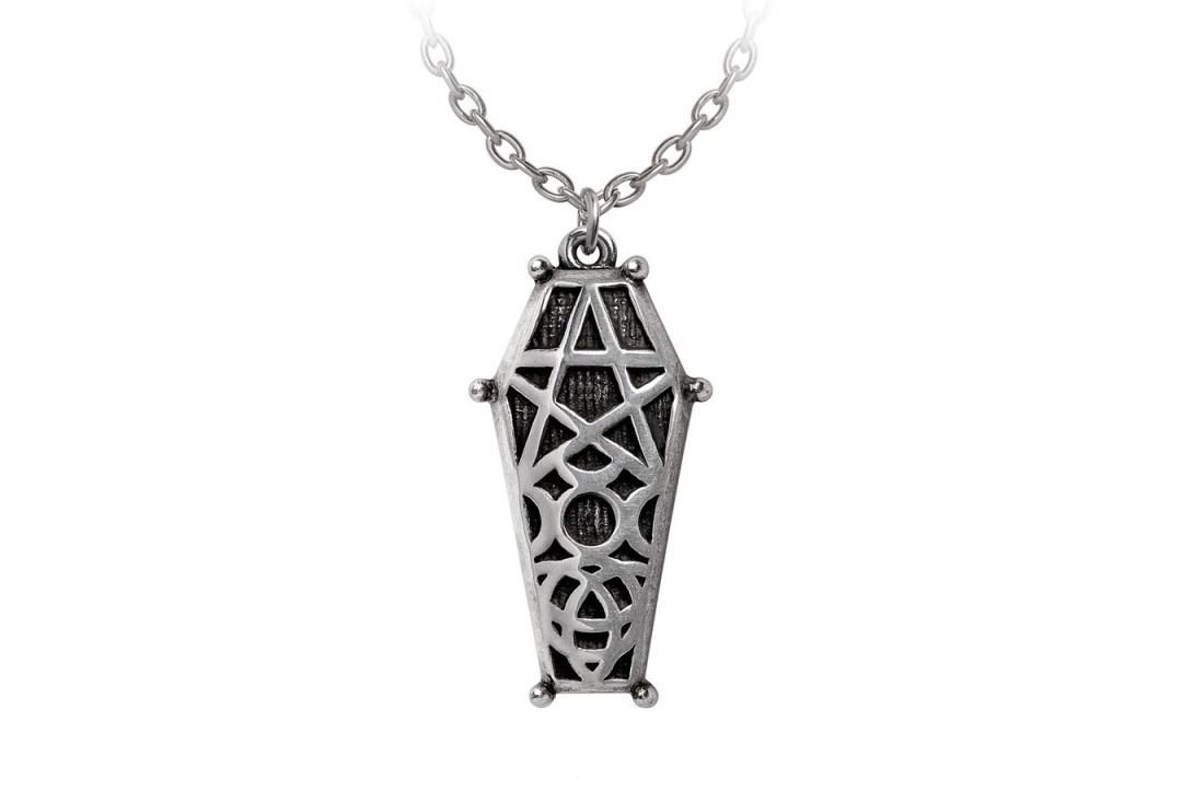 Hex Coffin Alchemy Gothic Pendant - Main