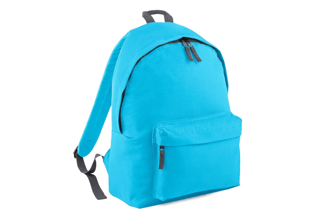 Surf Blue Plain Backpack - Front