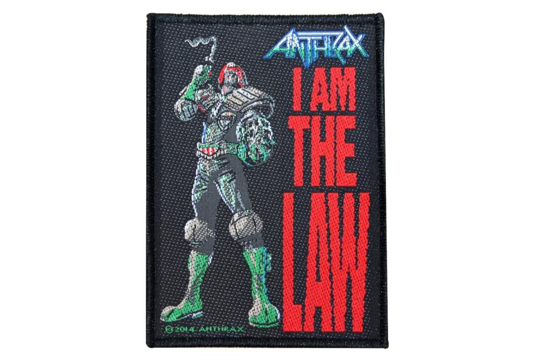 Official Band Merch | Anthrax - I Am The Law Woven Patch