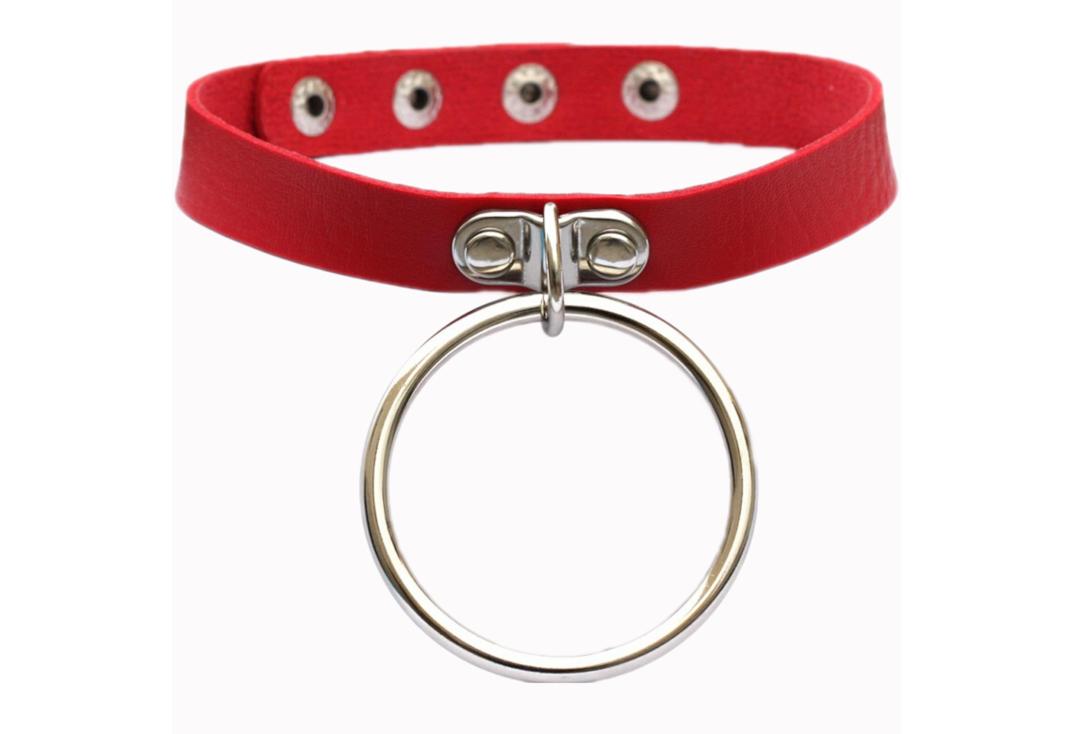 Banned Apparel | Luna Red O-Ring Collar - Plain