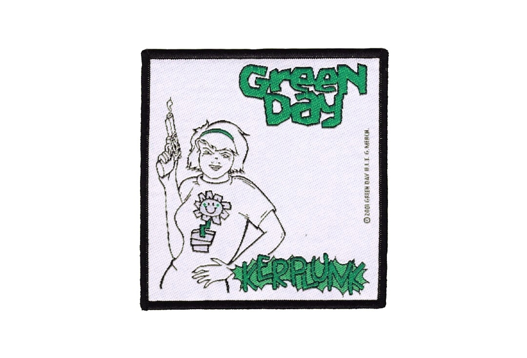 Green Day - Kerplunk White Sew On Woven Patch