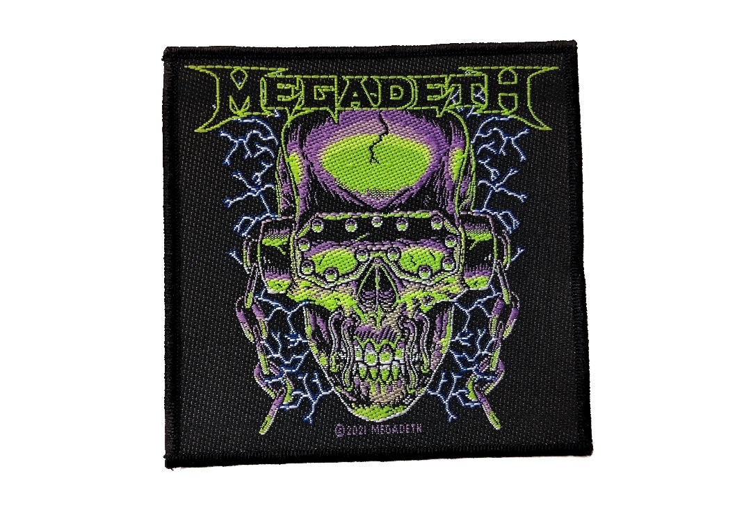 Megadeth - Green Vic Rattlehead Sew On Woven Patch