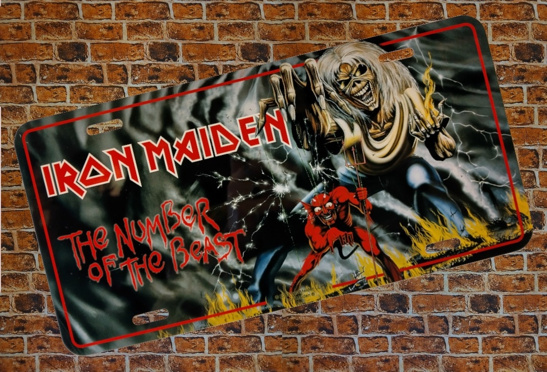Iron Maiden - Number Of The Beast Metal Number Plate