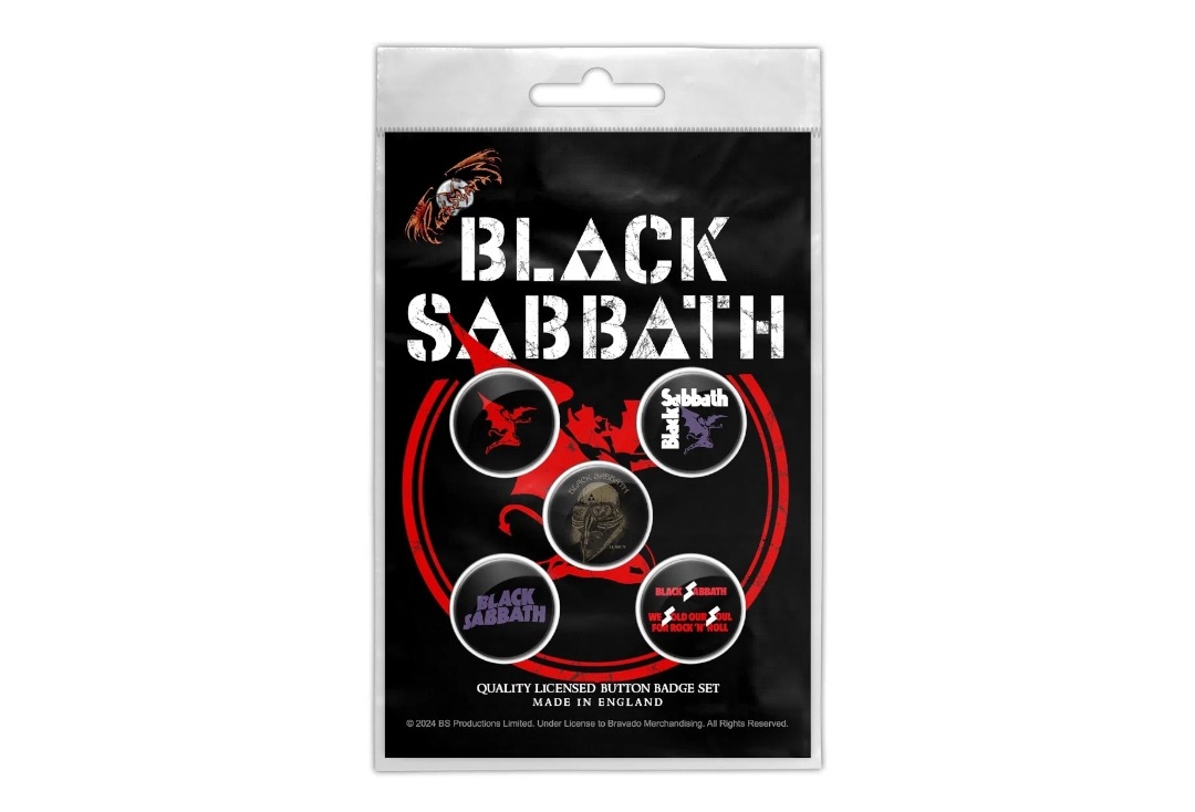 Black Sabbath - Red Devil Official Button Badge Pack
