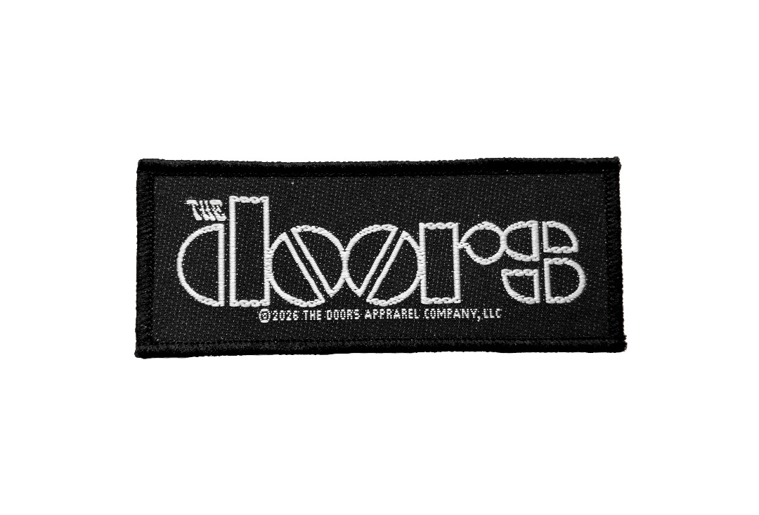The Doors - White Logo Sew On Woven Patch