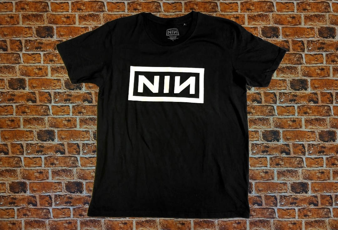 Nine Inch Nails - White NIN Logo Men's Official Short Sleeve T-Shirt