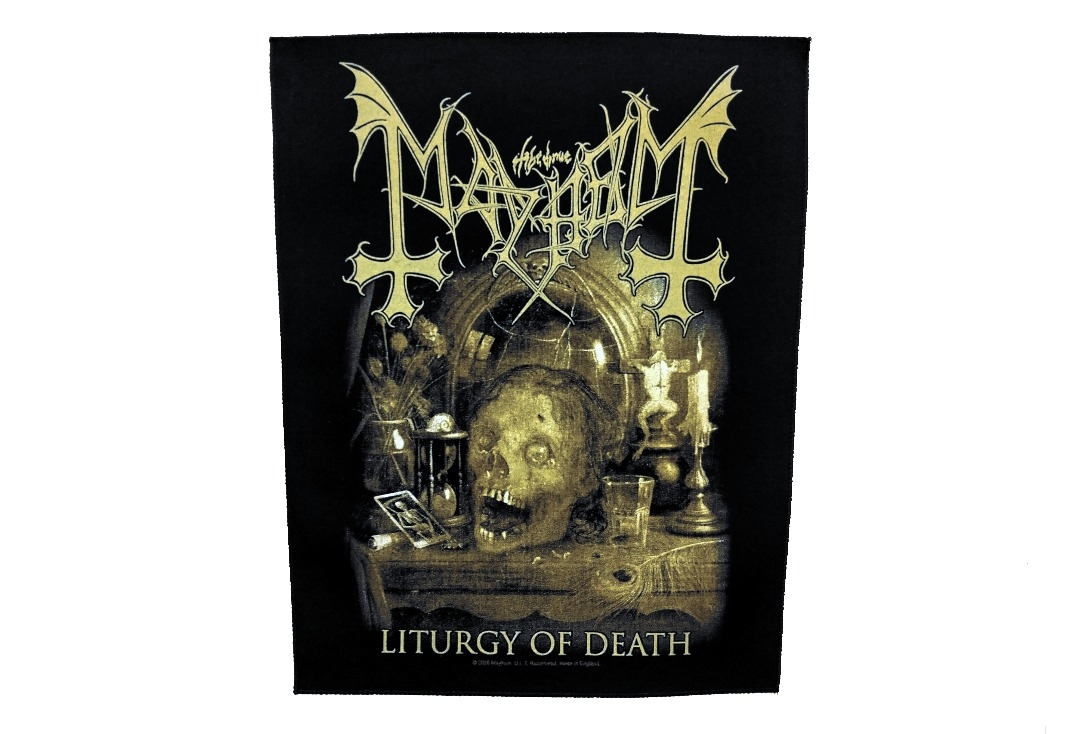 Mayhem - Liturgy Of Death Printed Back Patch