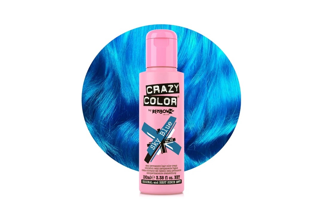 #59 Sky Blue Crazy Color Semi-Permanent Hair Colour