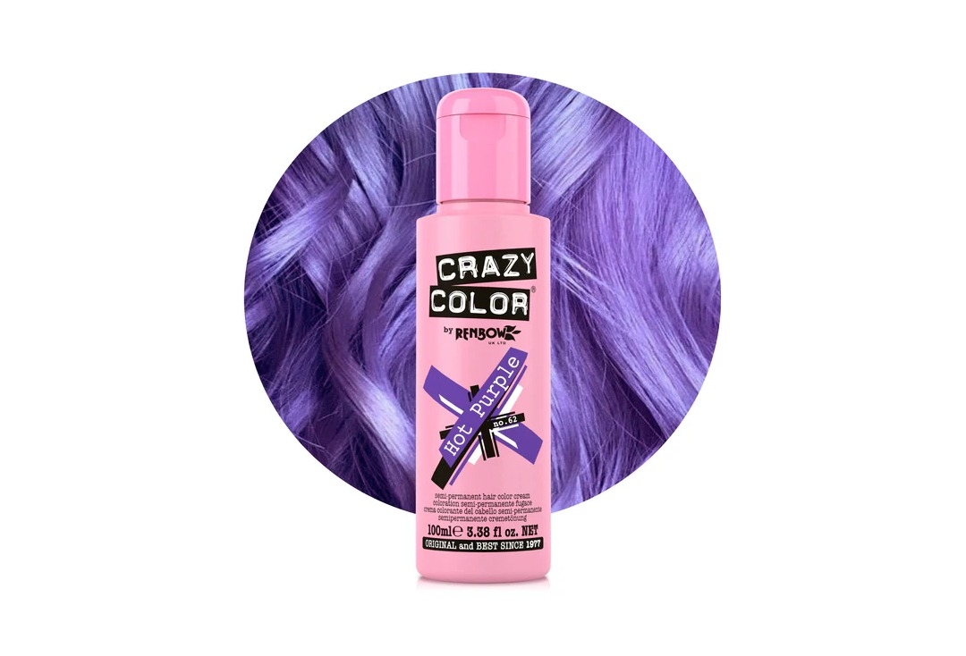 #62 Hot Purple Crazy Color Semi-Permanent Hair Colour
