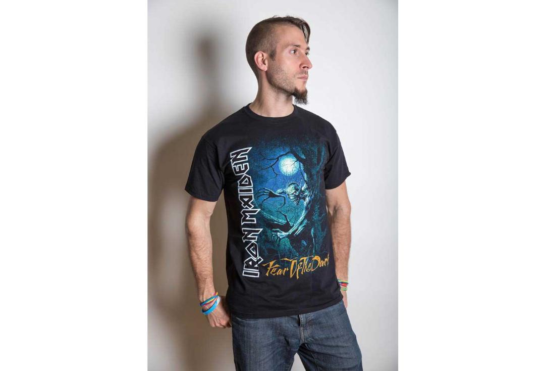 Official Band Merch | Iron Maiden - Fear Of The Dark Men's Short Sleeve T-Shirt