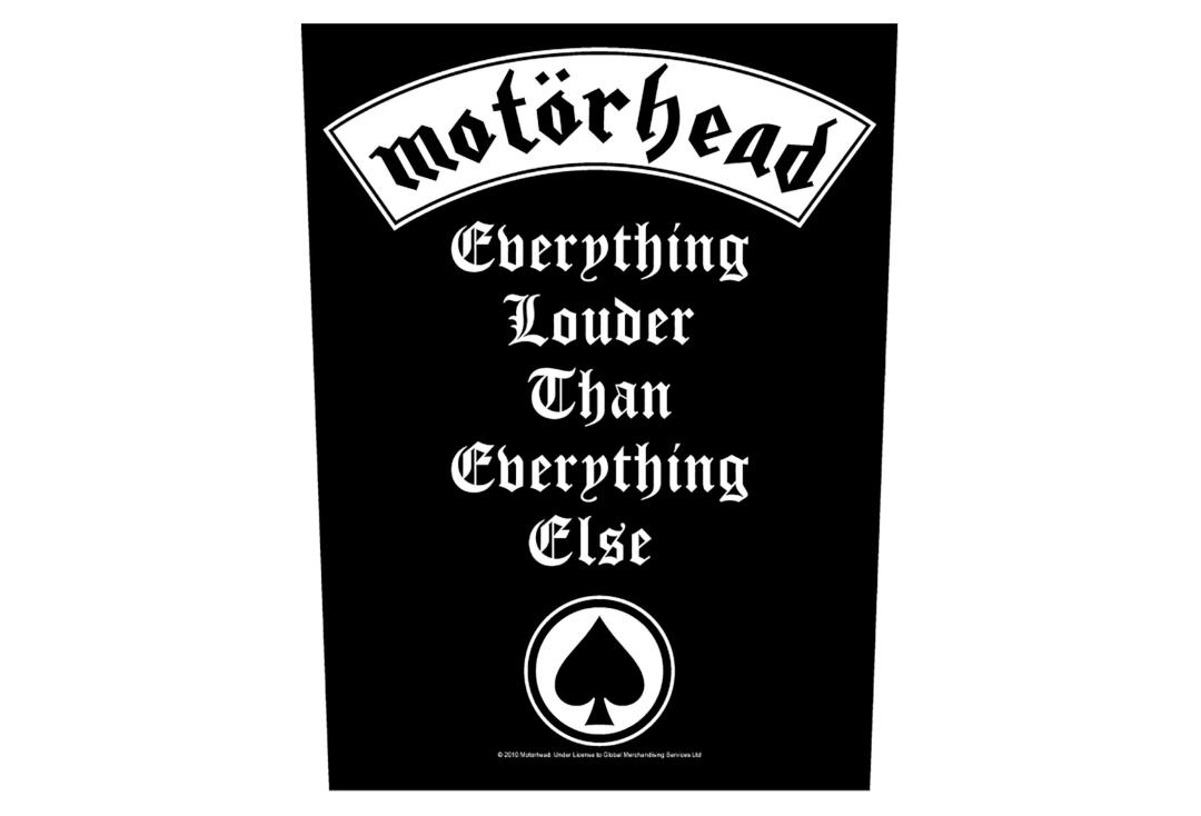 Official Band Merch | Motorhead - Everything Louder Printed Back Patch