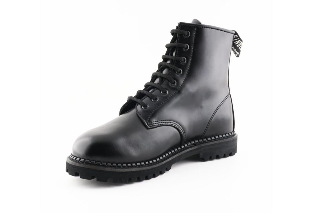 Grinders | Cedric Men's Black Leather Boots - Inner Side View
