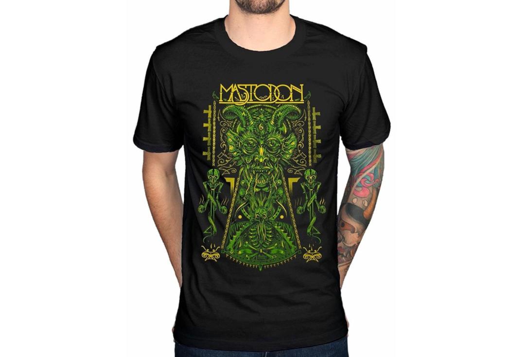 Official Band Merch | Mastodon - Devil On Black Men's Short Sleeve T-Shirt