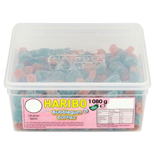 HARIBO FIZZY BUBBLEGUM BOTTLE 120's 6x120x5p