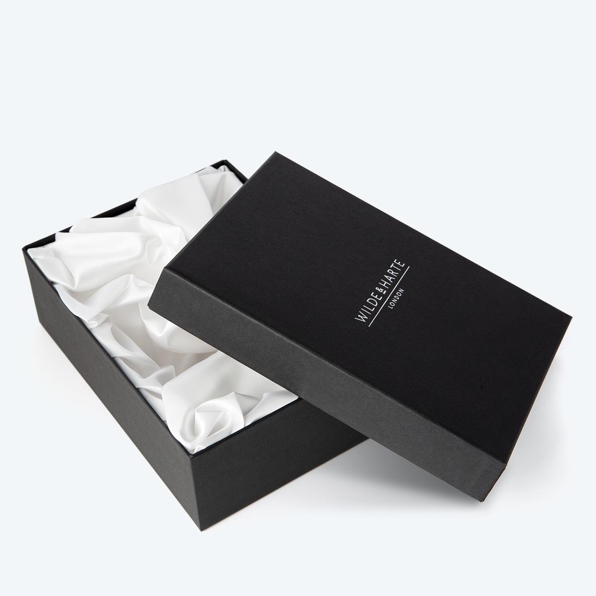 white sateen gift box