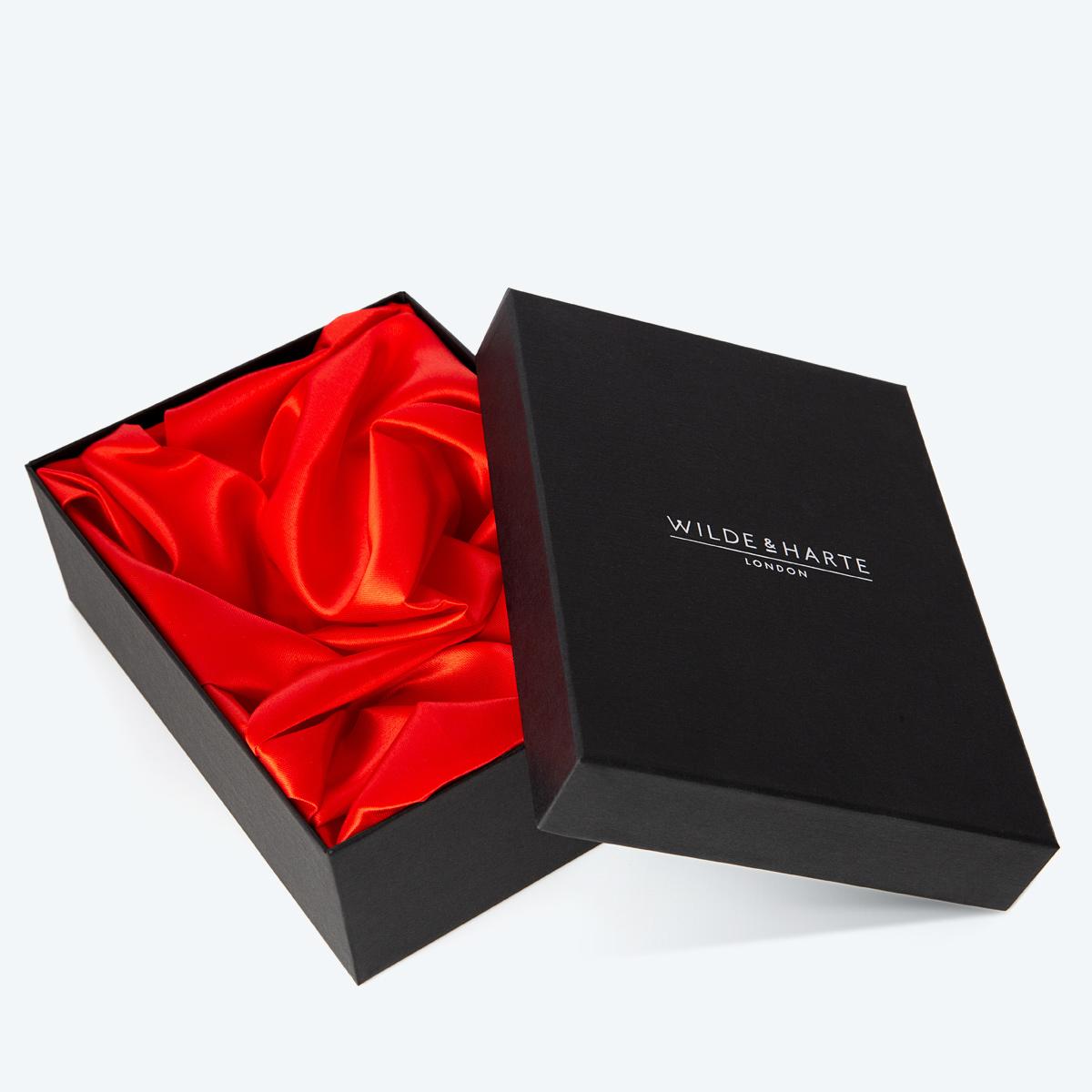 red sateen gift box