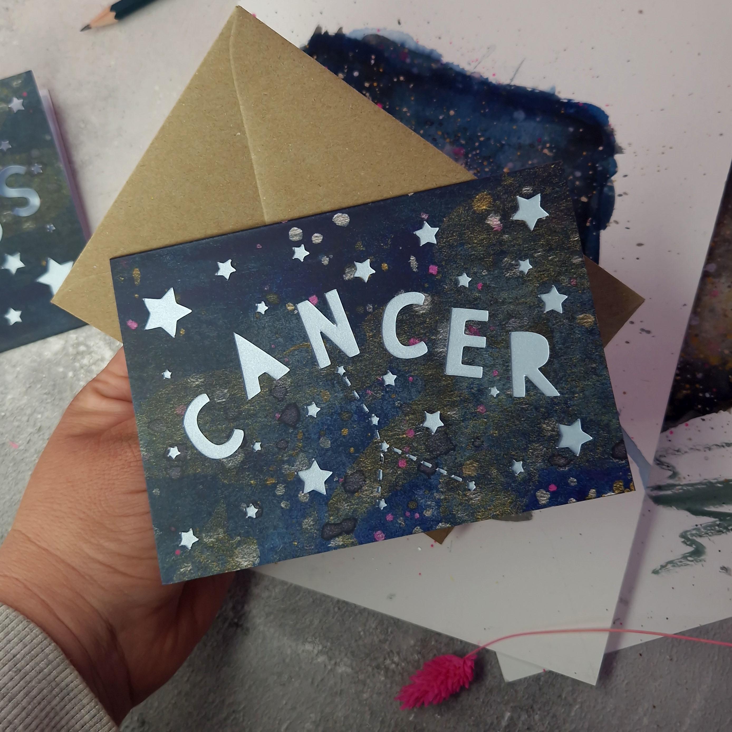 A6 card with a Cancer theme