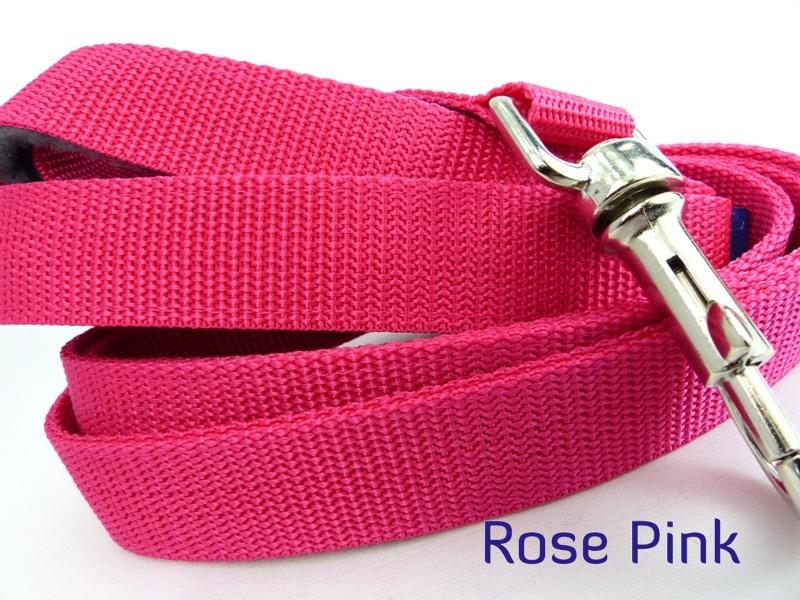 Rose pink webbing standard lead