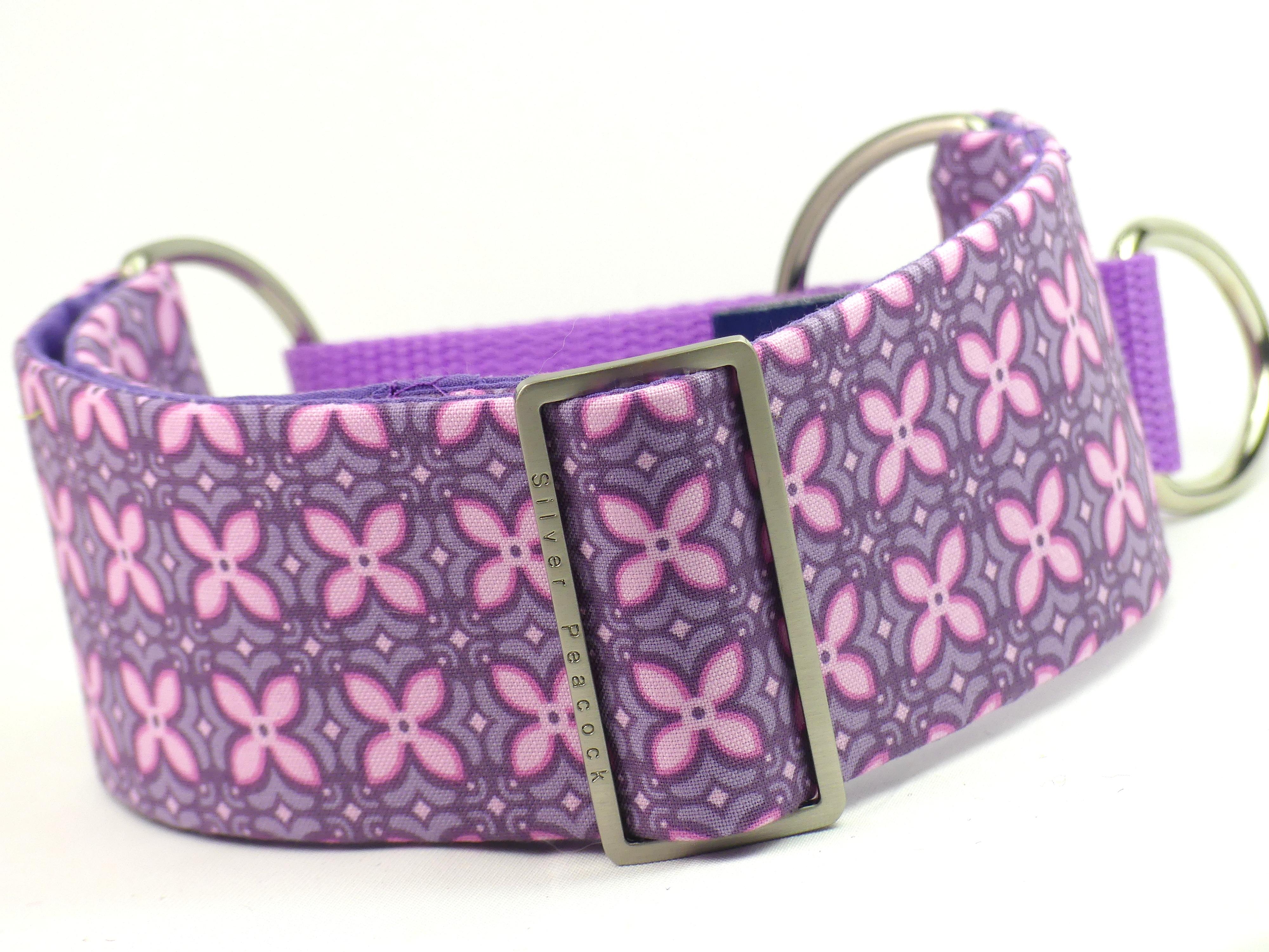lilac print martingale collar