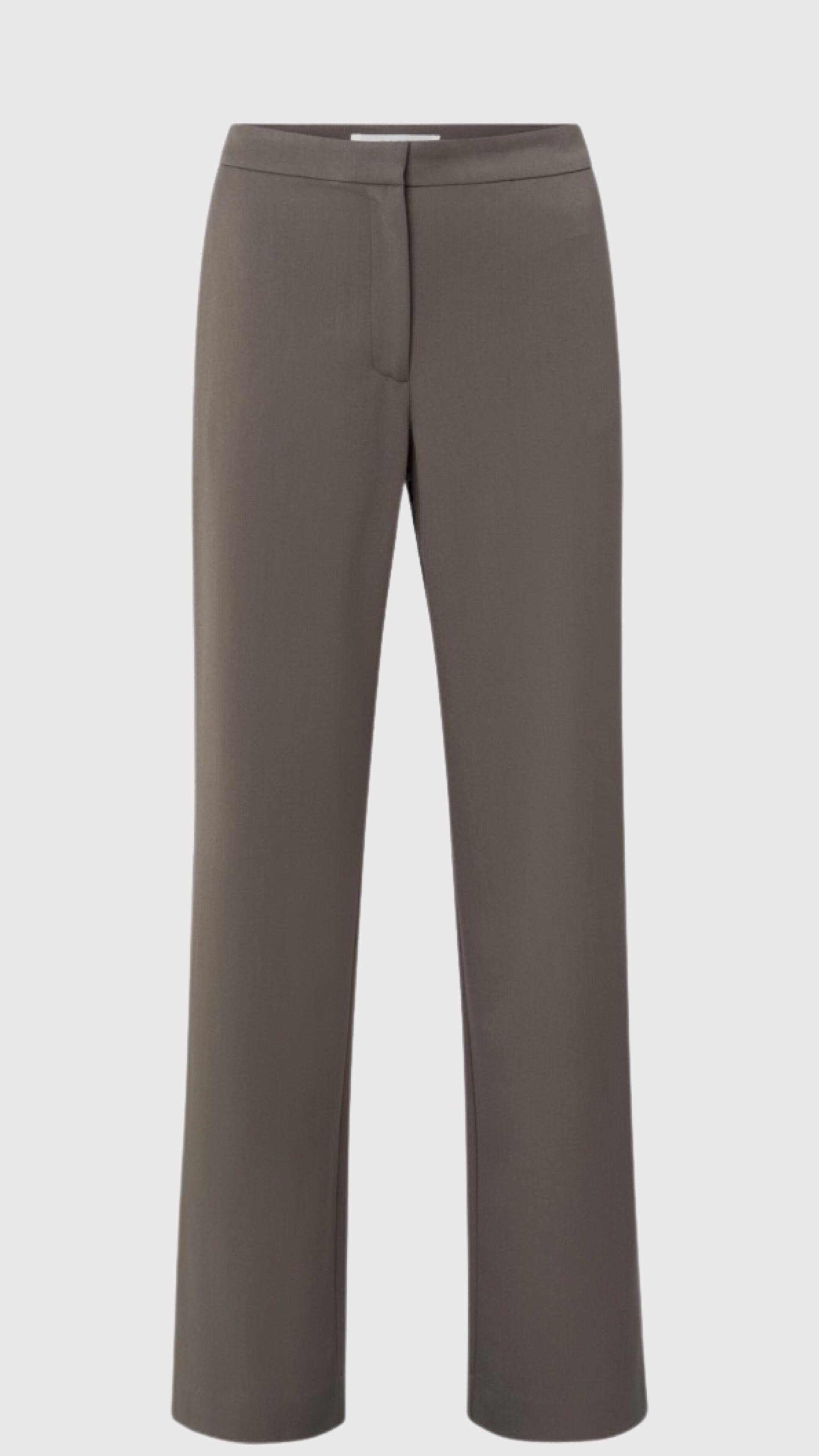 Mittoshop Stretch Banded Waist Wide Leg Pants with Pockets