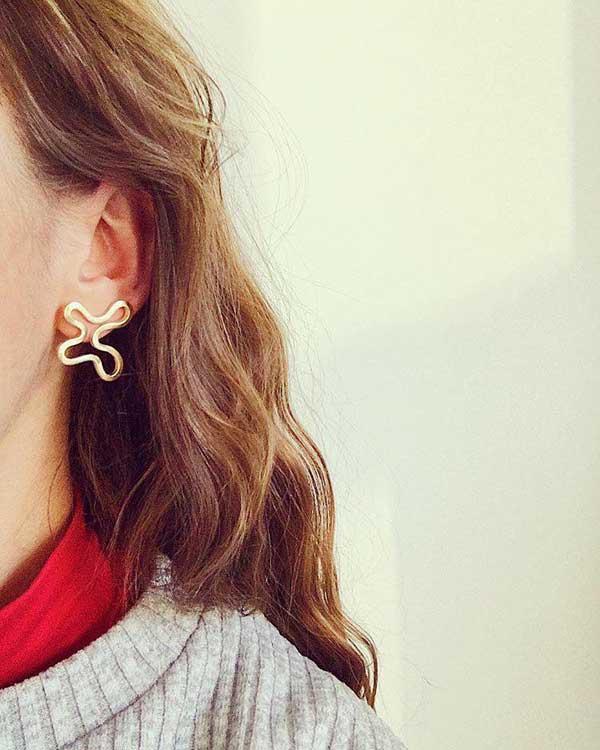 squiggle earrings