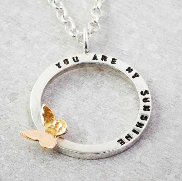 personalised pendant ring