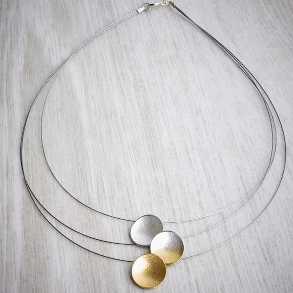 gold and silver necklace