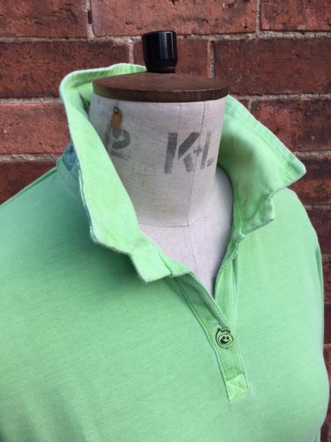 Shaped Rugby Shirt in Lime Green