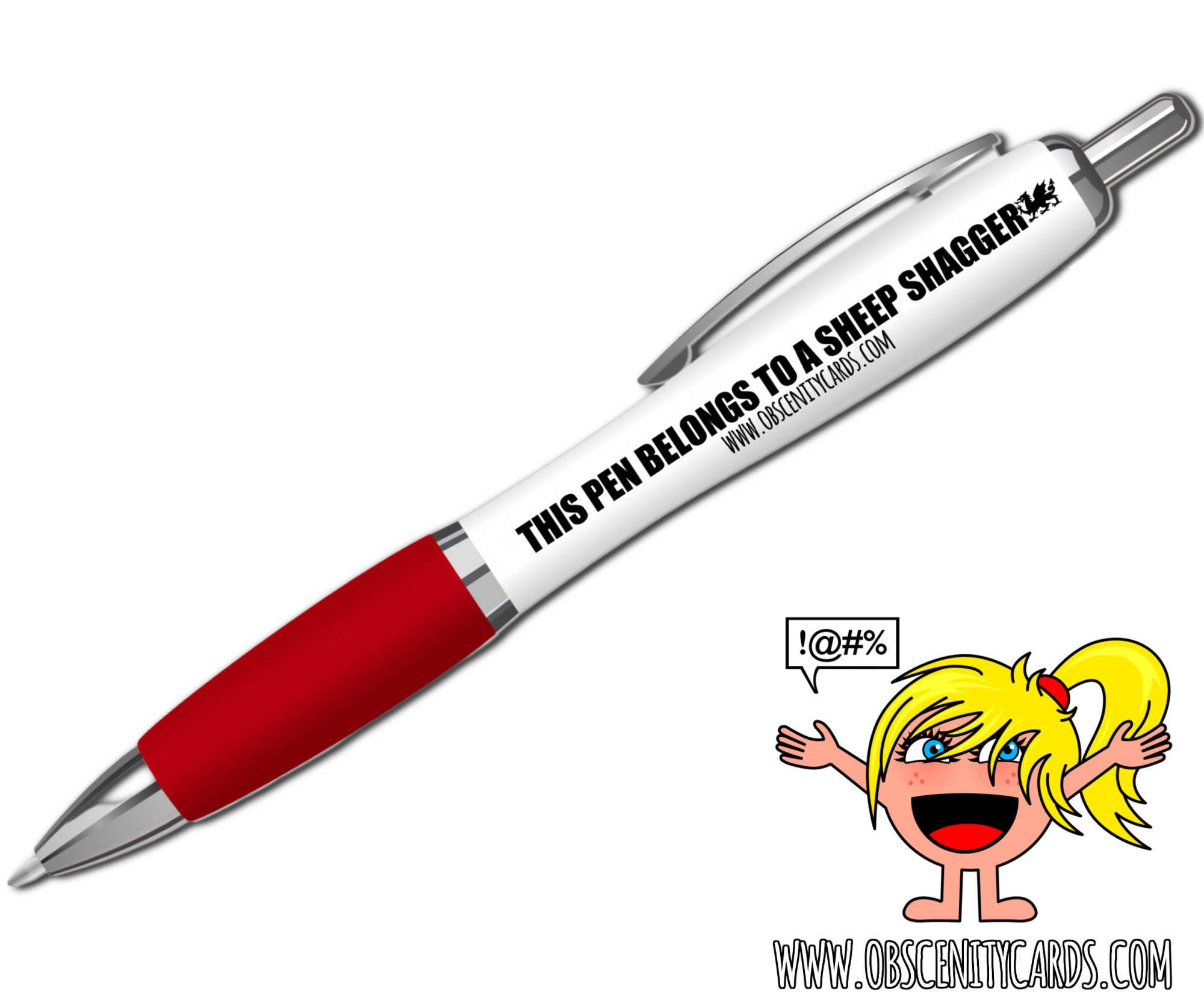 THIS PEN BELONGS TO A SHEEP SHAGGER FUNNY WELSH NOVELTY PEN