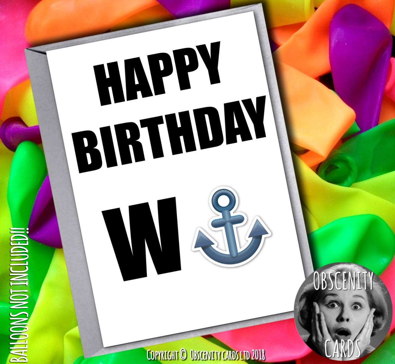 Emoji Cards - Happy Birthday Card Wanker Wanchor