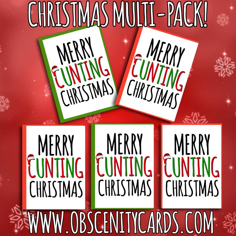 Obscene funny christmas mulit-pack cards by Obscenity cards. Obscene Funny Cards, Pens, Party Hats, Key rings, Magnets, Lighters & Loads More!