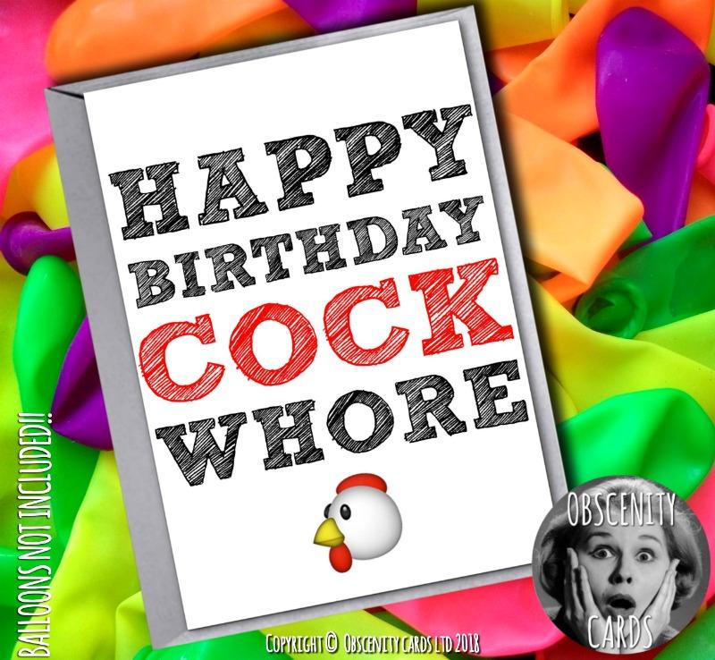 Happy Birthday Card Cock Whore