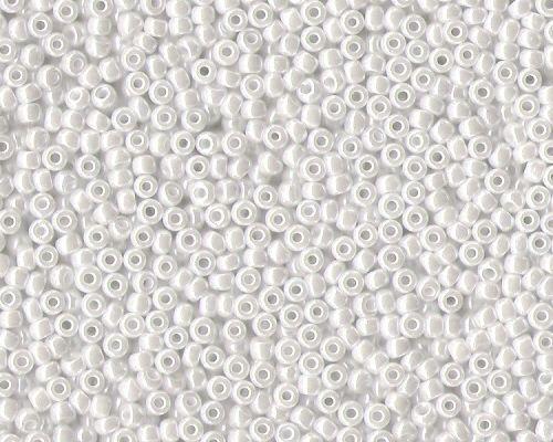 Miyuki Seed Beads 8/0 in White Opaque Lustre