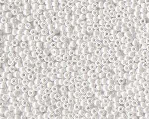 Miyuki Seed Beads 8/0 in White Opaque Lustre