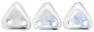 Czech Mates Two Hole 6mm Triangle in Silver