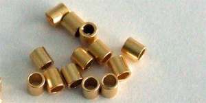 2mm Tube Crimp (x500) in Gold Plate