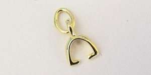 5mm Small Stirrup Bail in Gold Plate