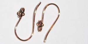 24mm Bali Style Ear Wire in Copper
