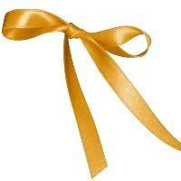 25mm Double Satin Safisa Ribbon in Antique Gold