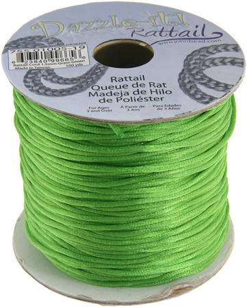 1.5mm Rattail Cord - Grass Green