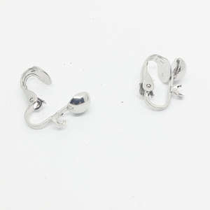 Round Clip On Earring - Silver Plated