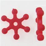 14x15x3mm Acrylic Snowflake Spacer - Red
