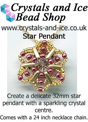 Star Pendant Red and Gold