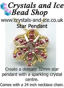 Star Pendant Red and Gold