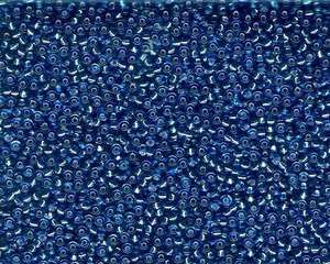 Miyuki Seed Beads 11/0 in Sapphire Blue Trans. Silver Lined