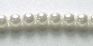 4mm Czech Glass Pearl in White